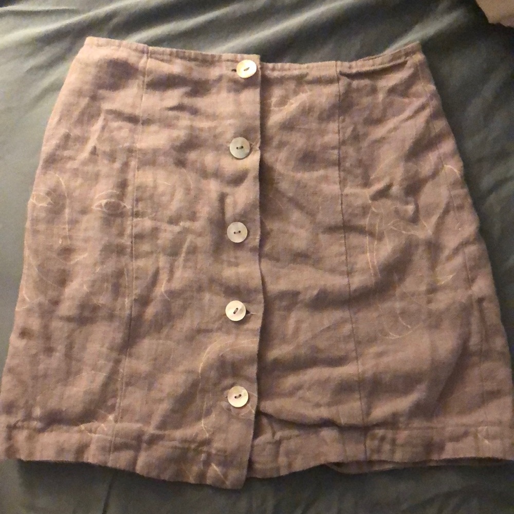 Paloma Wool 100% Linen Mini Pencil Skirt Size 34 / 00 / XXS